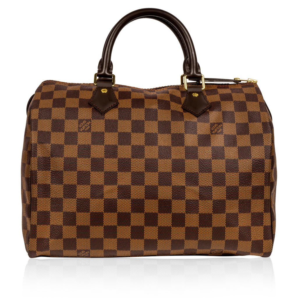 Louis Vuitton Damier Ebene Canvas Speedy 30 Bag Louis Vuitton