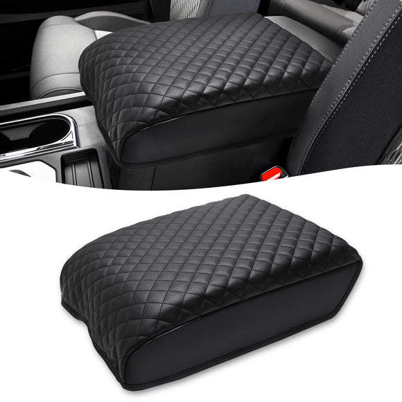 Xinrsheag Leather Center Console Cover Armrest Pad Protector