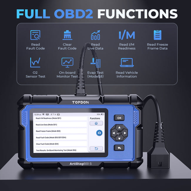 OBD2 Scanner TOPDON AD500 Oil/SAS/Throttle Reset  Engine/ABS/SRS/Transmission, Diagnostic Scan Tool, AutoVIN, Car Check  Engine Code Reader with Battery