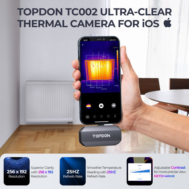 Thermal Camera for Android, TOPDON TC001 256x192 IR High Resolution,  Thermal Imaging Camera, Thermal Imager - Optimized