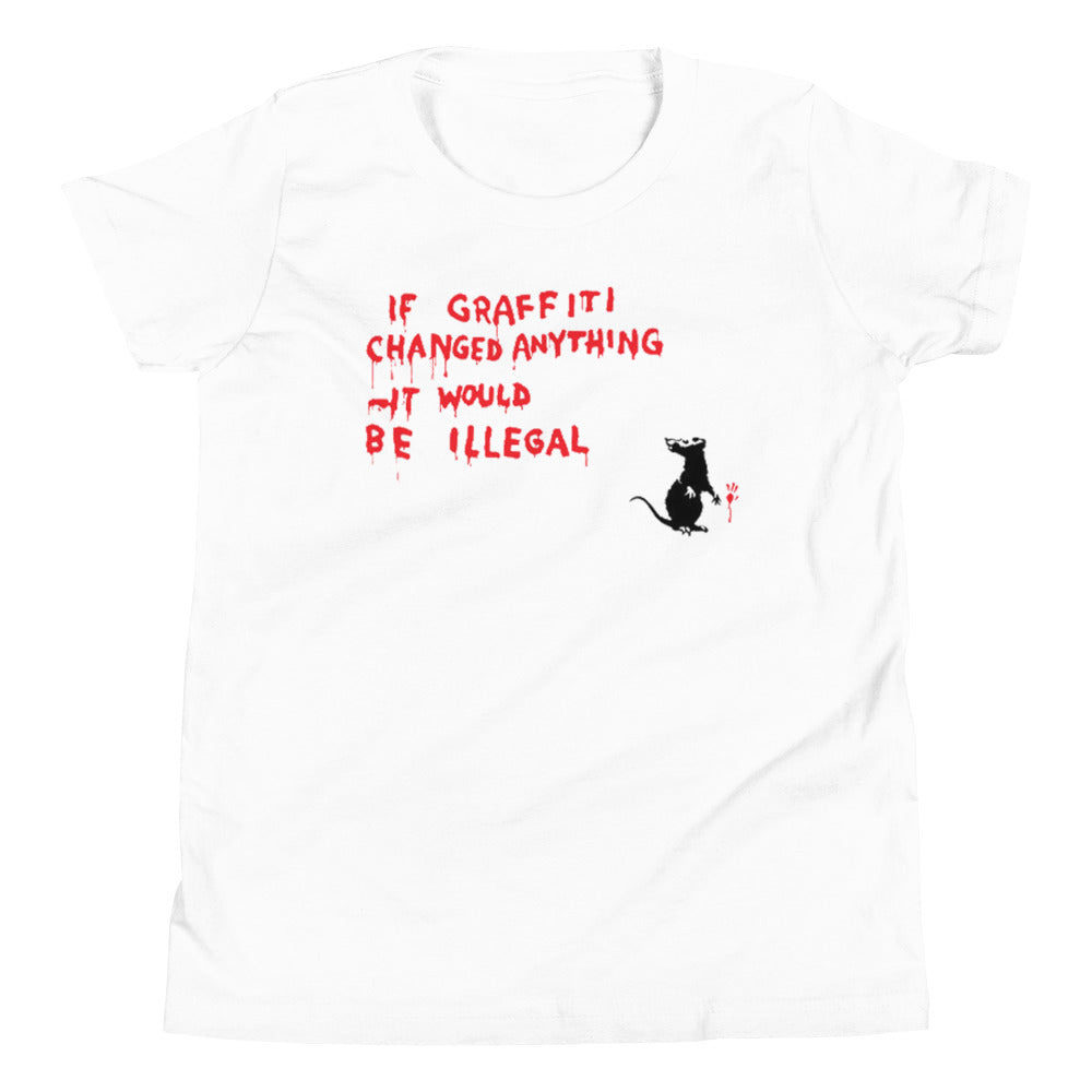 Banksy If Graffiti Change Anything it Would be Illegal Kids T-Shirt