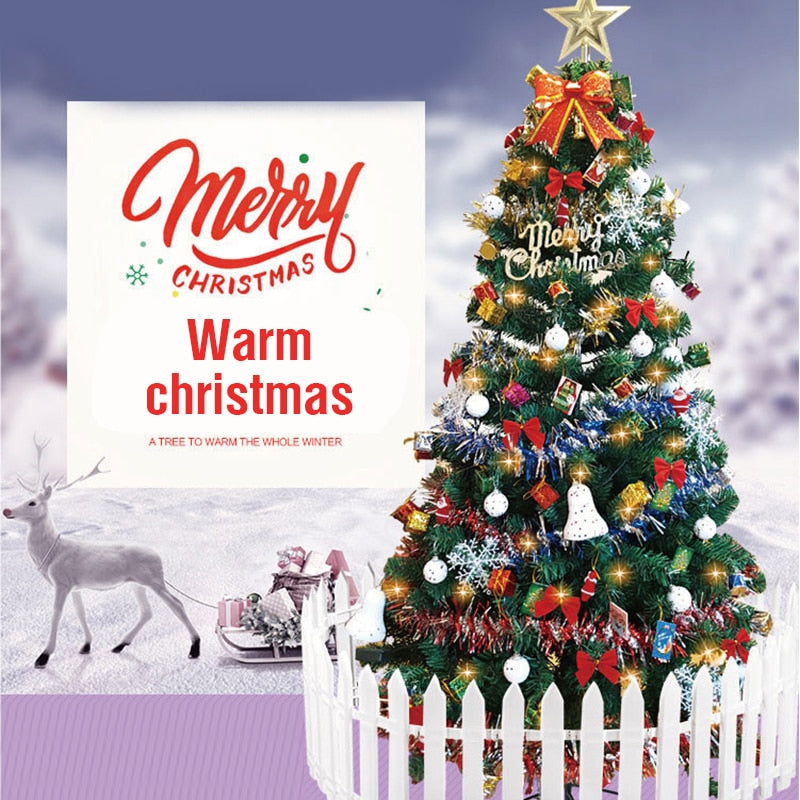 150Cm Christmas Decoration Tree With Colored Lights 2022 New Year Chri – Decorationvibe