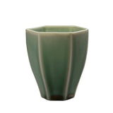 KimKiln Handpainted TeaCup TeaCup Bamboo Green Vintage Teacup