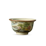 Ceramic Opening Chinese Landscape Cup Antique Tea Cup