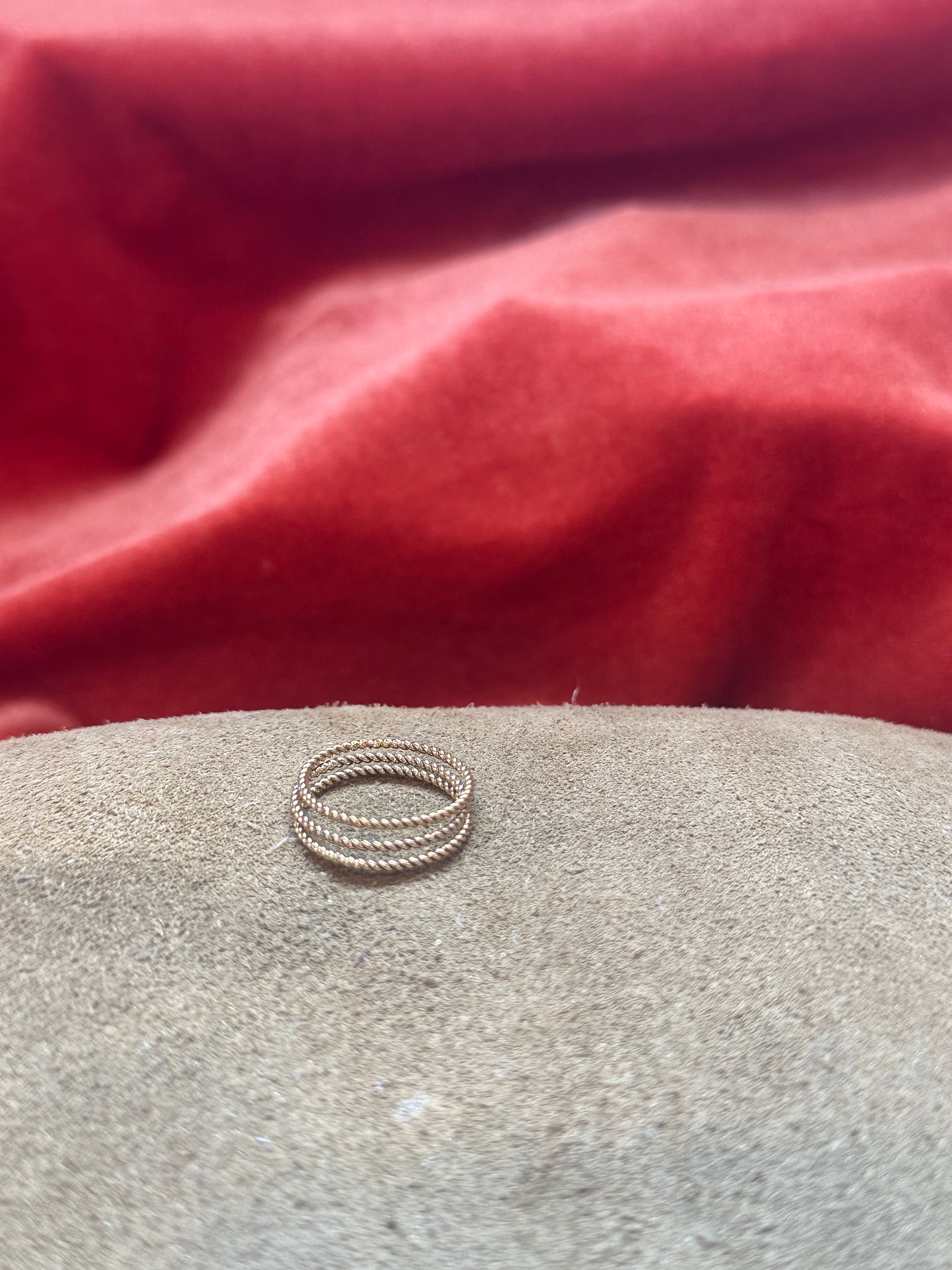 Gold Fill Twist stacker ring