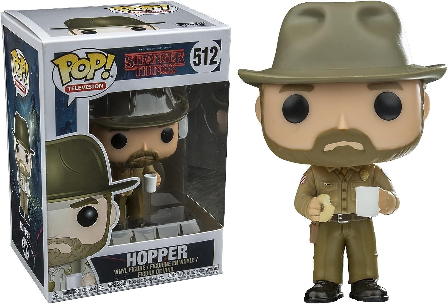 Funko POP - Stranger Things Hopper With Donut #512