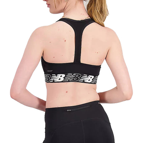 New Balance MEDIUM SUPPORT SLEEK PACE BRA - Medium support sports bra -  black/black 