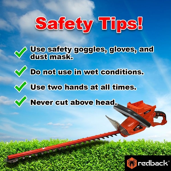 Hedge Trimmer Safety Tips - Redback Tools