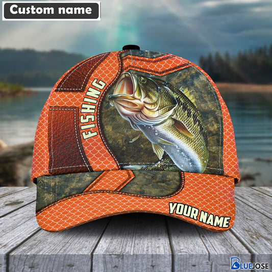 BlueJose Bass Fish Cool Fishing Personalized Cap – Blue Jose