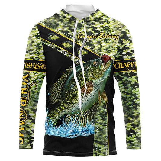 Bluejose Crappie Fishing Green Camo Custom Tournament Fishing Long Sle – Blue  Jose