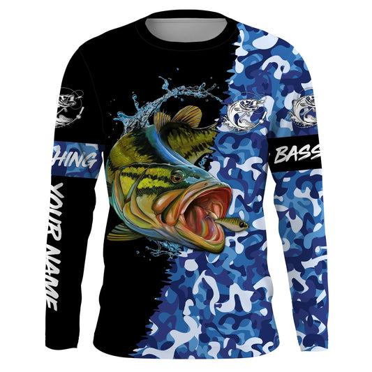 Bluejose Custom Bass Fishing Jerseys, Personalized Bass Fishing Blue C –  Blue Jose