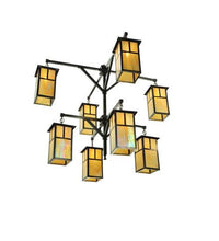 Load image into Gallery viewer, Meyda 52&quot;W Hyde Park T Mission 2 Tier Chandelier - Lighting Accent