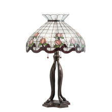 Load image into Gallery viewer, Meyda 32&quot; High Tiffany White Roseborder Table Lamp - Lighting Accent