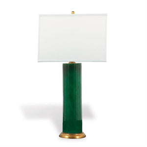 Port 68 Modern Melrose Emerald Green Brass Bedside Table Lamp