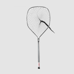 Beckman Fixed Handle/Coated Nylon Landing Net - Red/Silver, 32in W x 44in L