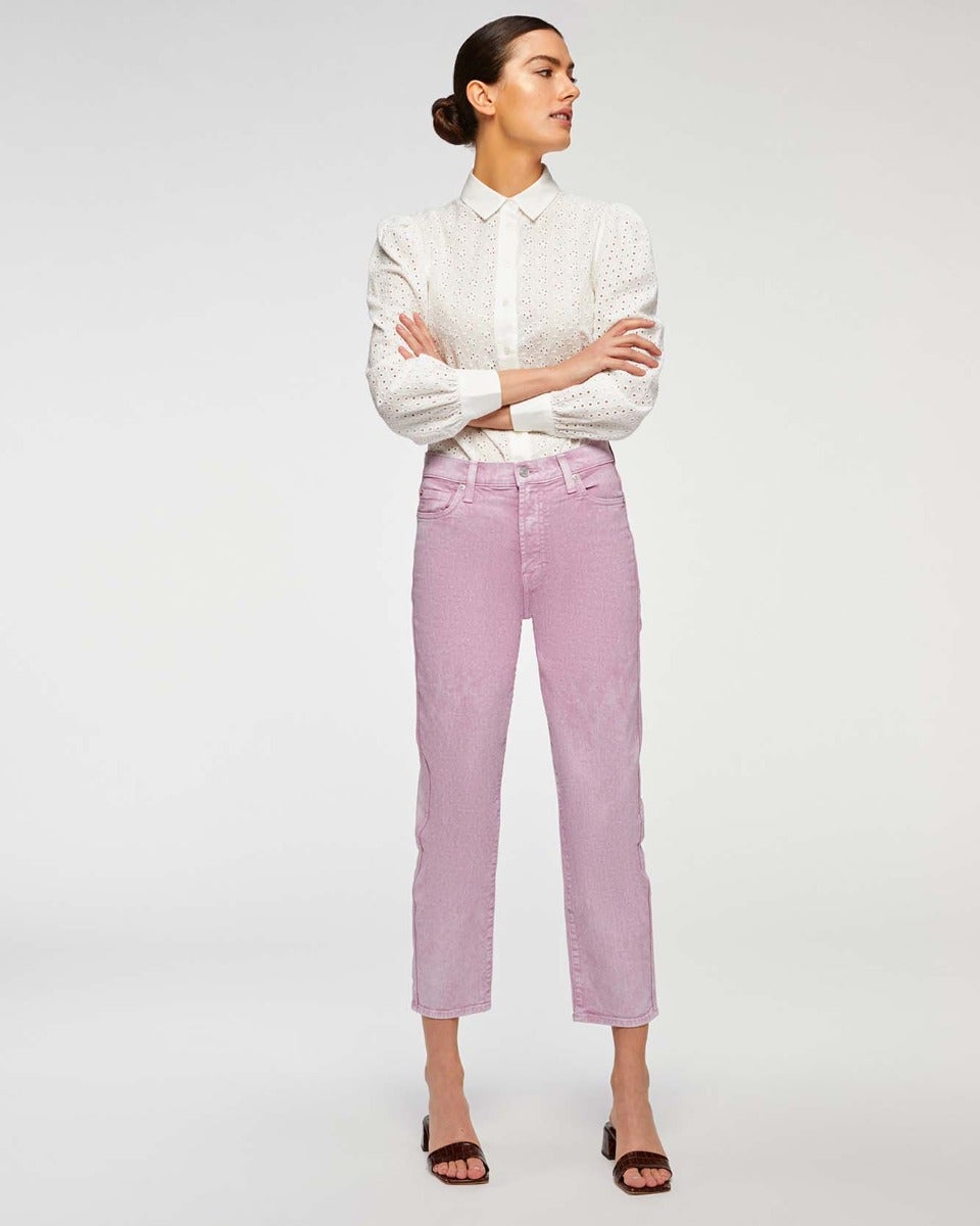 High Waist Cropped Straight in Mineral Sorbet (7U305495)