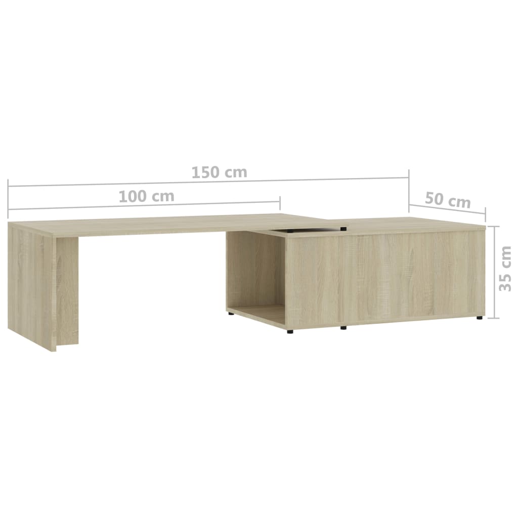 Sohvapöytä tammi 150x50x35 cm – 