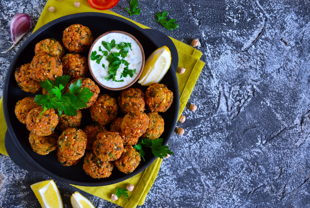 Falafel presentation