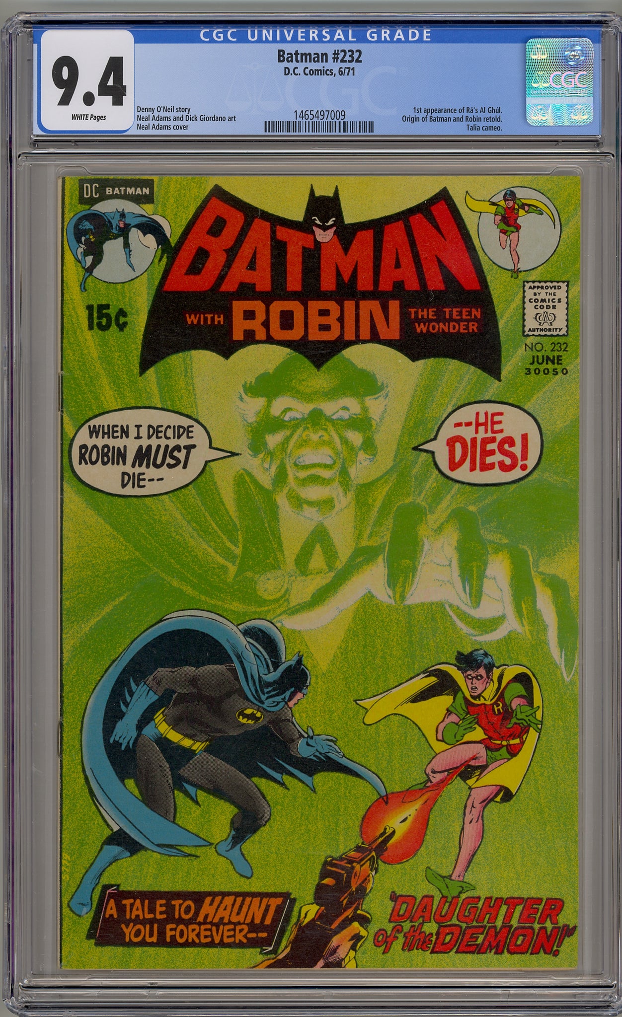 Batman #232 (1971) Ra's Al Ghul – Jackal Relic Comics