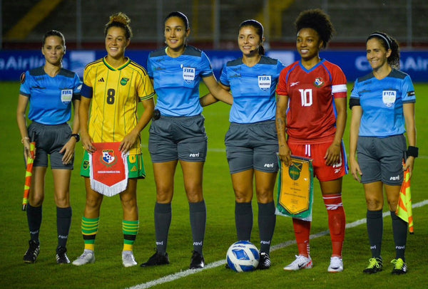 Chineylu Asher of the Jamaica Women's National Team wearing IDA Rise women's white soccer cleats.