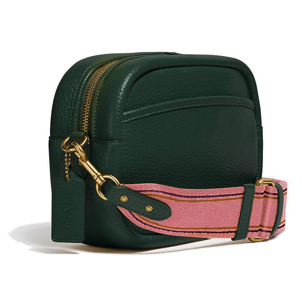 coach green camera bag