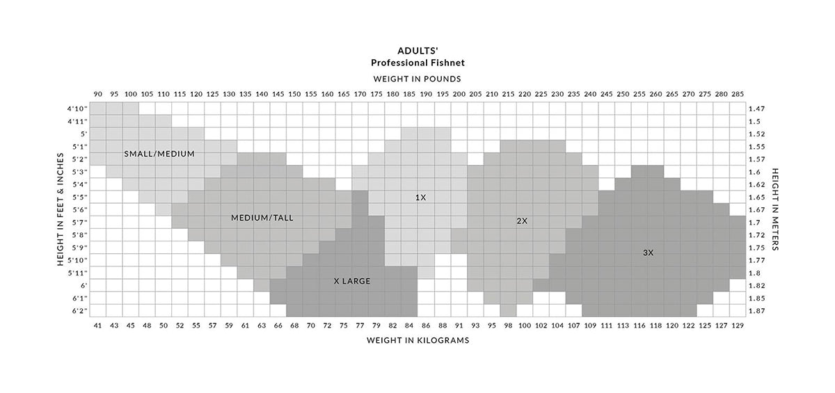 Capezio Professional Fishnets Size Chart