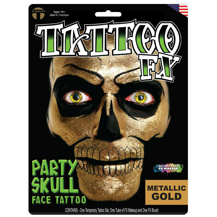 Day of the Dead Sugar Skull Face Temporary Tattoo  Catchcomau
