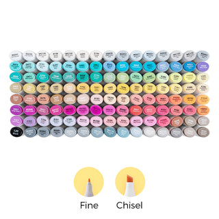  Ohuhu Pastel Alcohol Brush Markers - 48 New Pastel Colors -  Blossoming - Alcohol Based Double Tipped Art Alcohol Markers for Artist  Adults' Coloring Illustration - Brush & Fine Dual