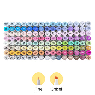 CHOTUNE 36 Alcohol Based Markers-Brush Tip Professional Markers-Blendable  Chisel