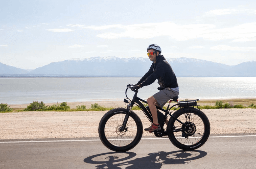 a man riding fat tire ebike