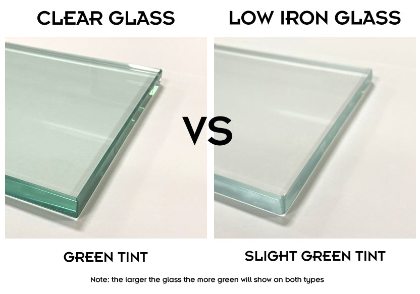 Clear Glass with Green Tint vs Low Iron Glass with a Slight Green Tint