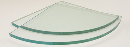 Quarter Round Glass Corner Shelf Only - No Brackets