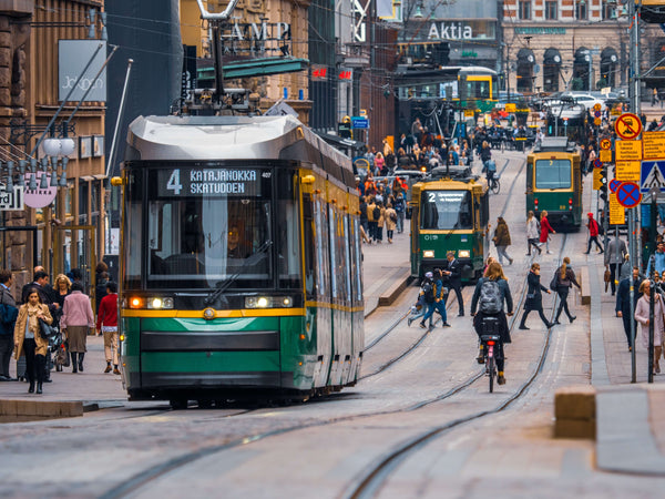 Tram in Helsinki Finland