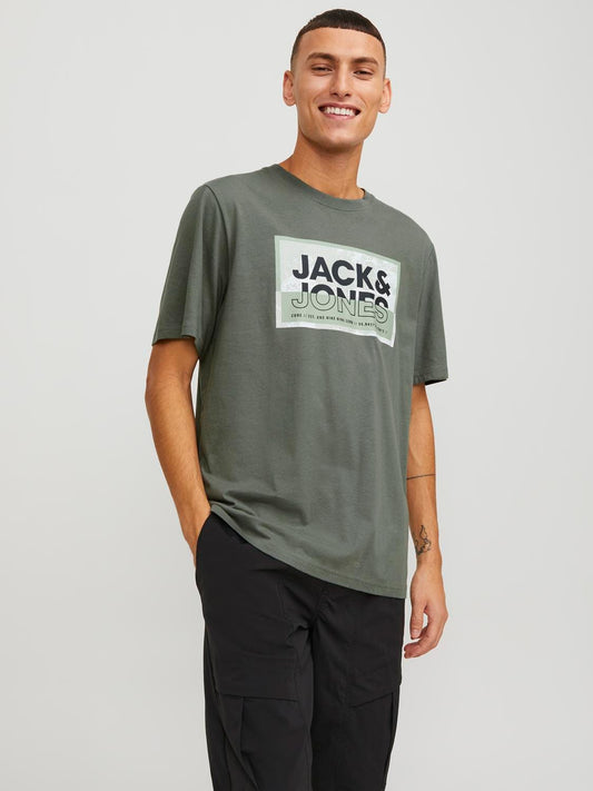 JACK & JONES - Camiseta negra JJEcorp Logo Hombre