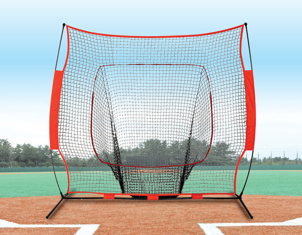 Portable Baseball Training Net Stand Practice Sports Tennis