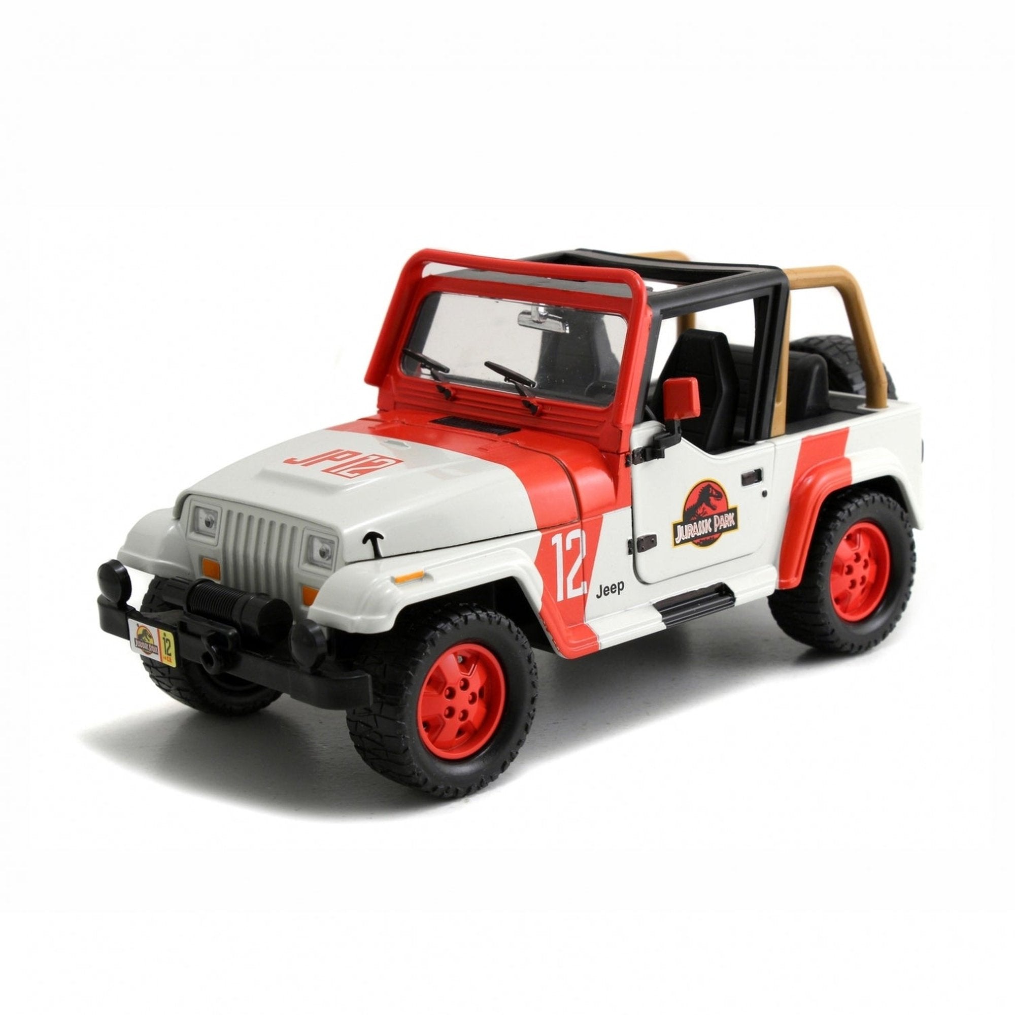 Jada - 1/24 - 1992 Jeep Wrangler *Jurassic World*, white/red - DieCast Panda