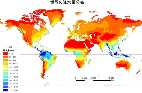 ORIFUSI （オリフシ）世界の降水量