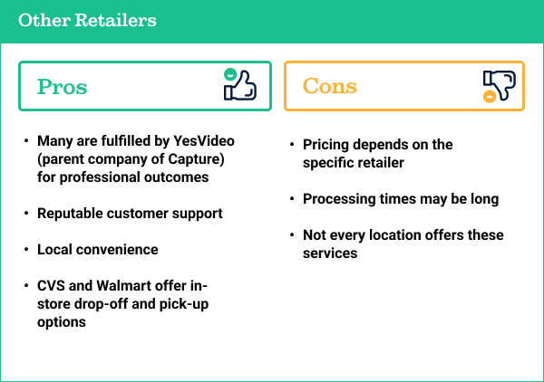 other retailers pros and cons