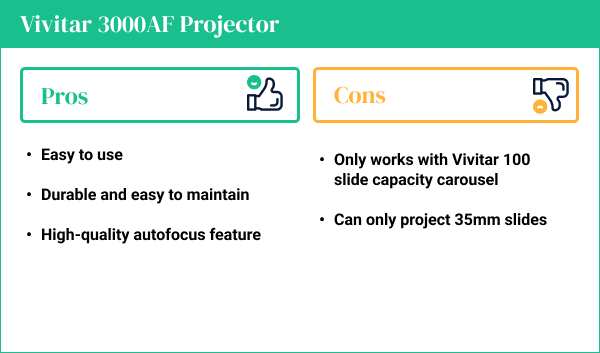 Vivitar 3000AF Projector Pros and Cons