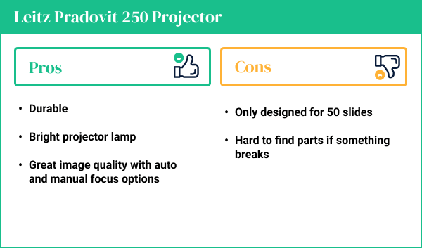 Leitz Pradovit 250 Projector Pros and Cons