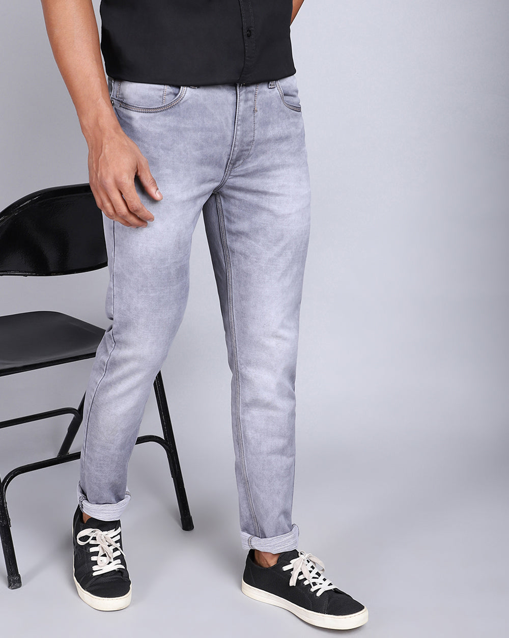 Buy Stylish Jet Black Mens Slim Jeans Online in India – Rockstar Jeans