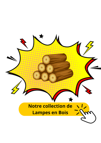 l'image de bûches de bois qui invite à la collection de Lampes en Bois