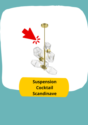 un lien cliquable invitant à découvrir notre suspension cocktail scandinave