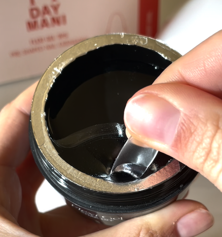 Applying flexi gel adhesive to extension tip