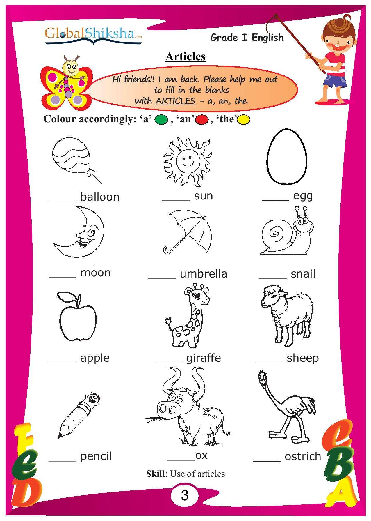 Free Printable English Worksheets For Ukg