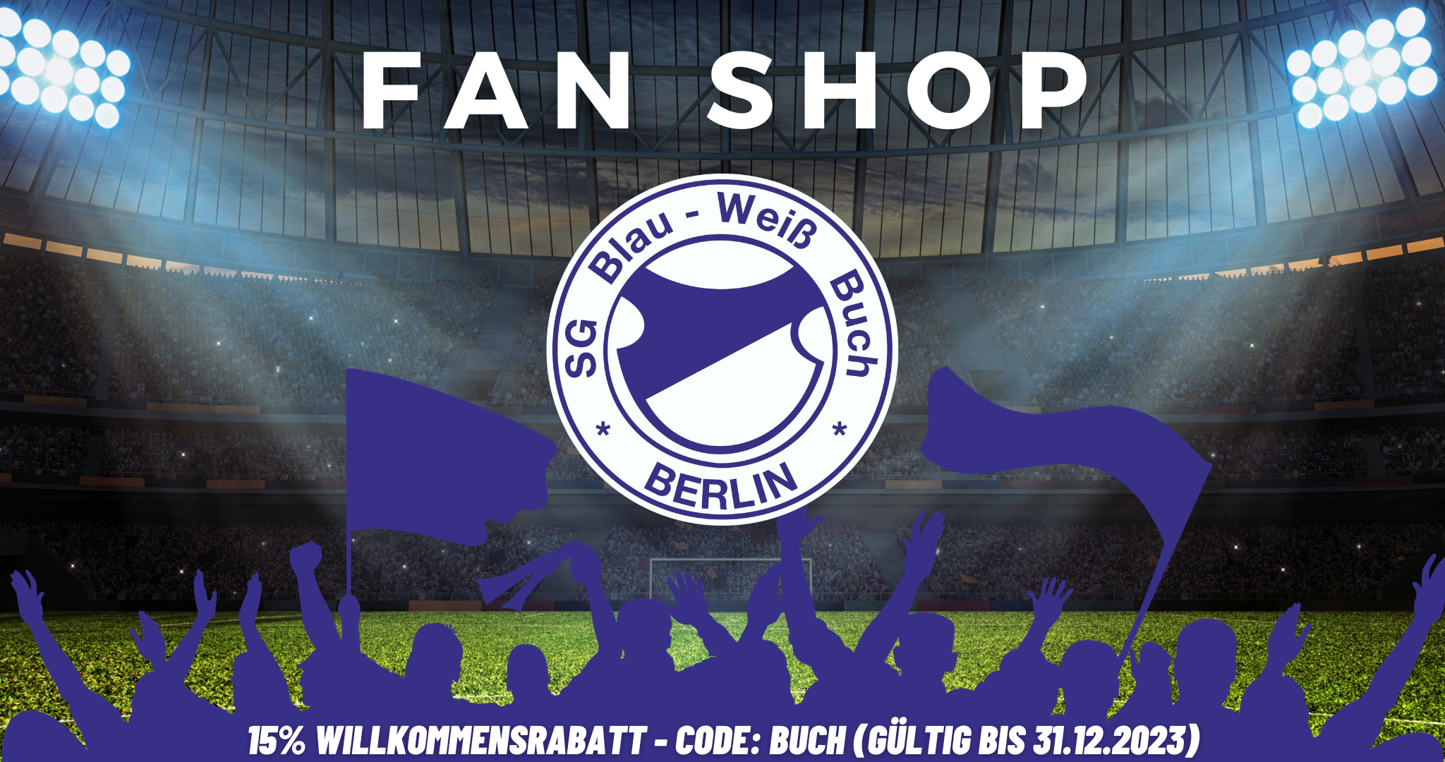 SG Blau-Weiß Buch Berlin Fan Shop Banner bei IYBF