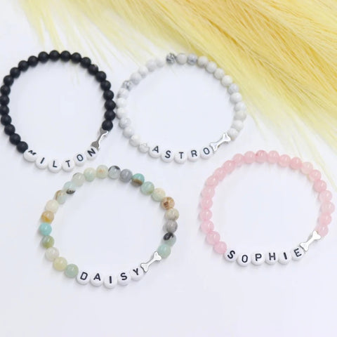 pet name stone bracelet