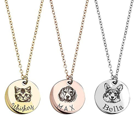 pet portrait necklace