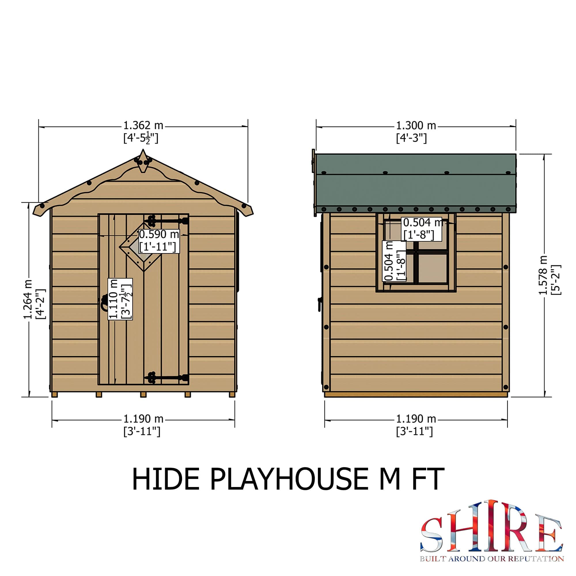Shire GB Playhouses HIDE PLAYHOUSE 4×4