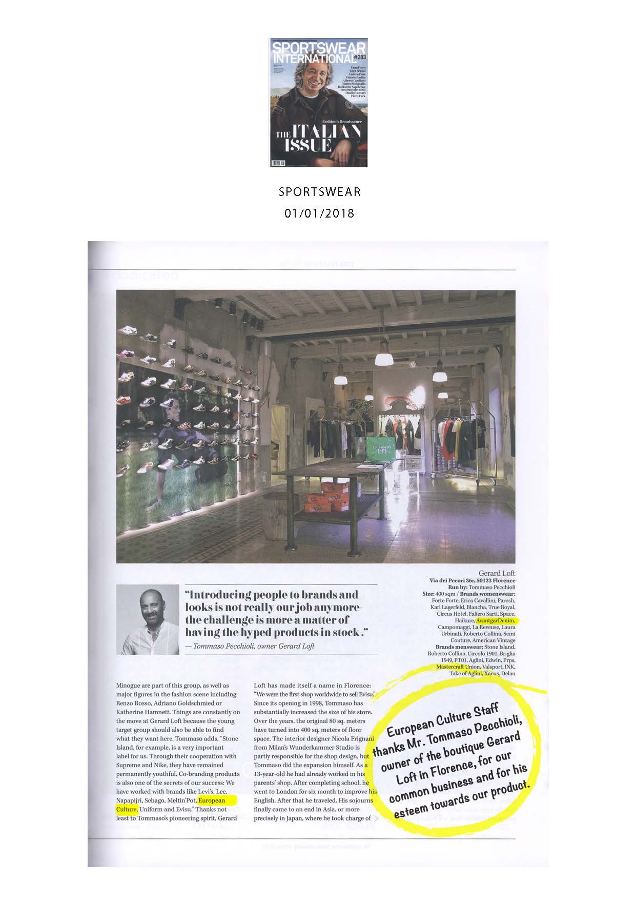 Sportswear - David Peppicelli CEO of European Culture